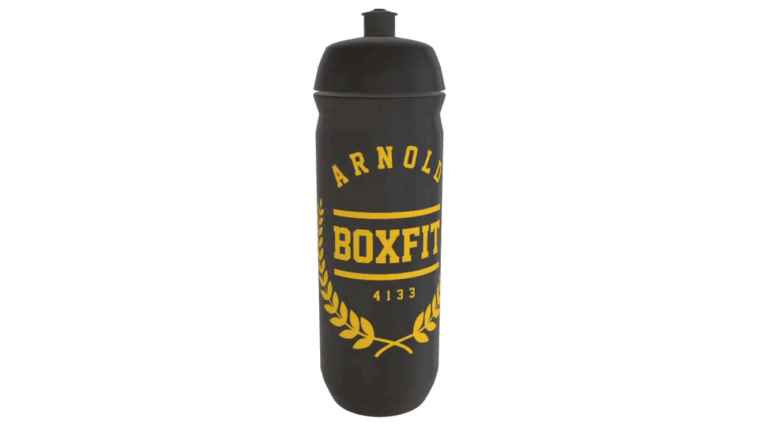Jetzt Trinkflasche mit gelbem Logo von Arnold Boxfit 4133 erhältlich